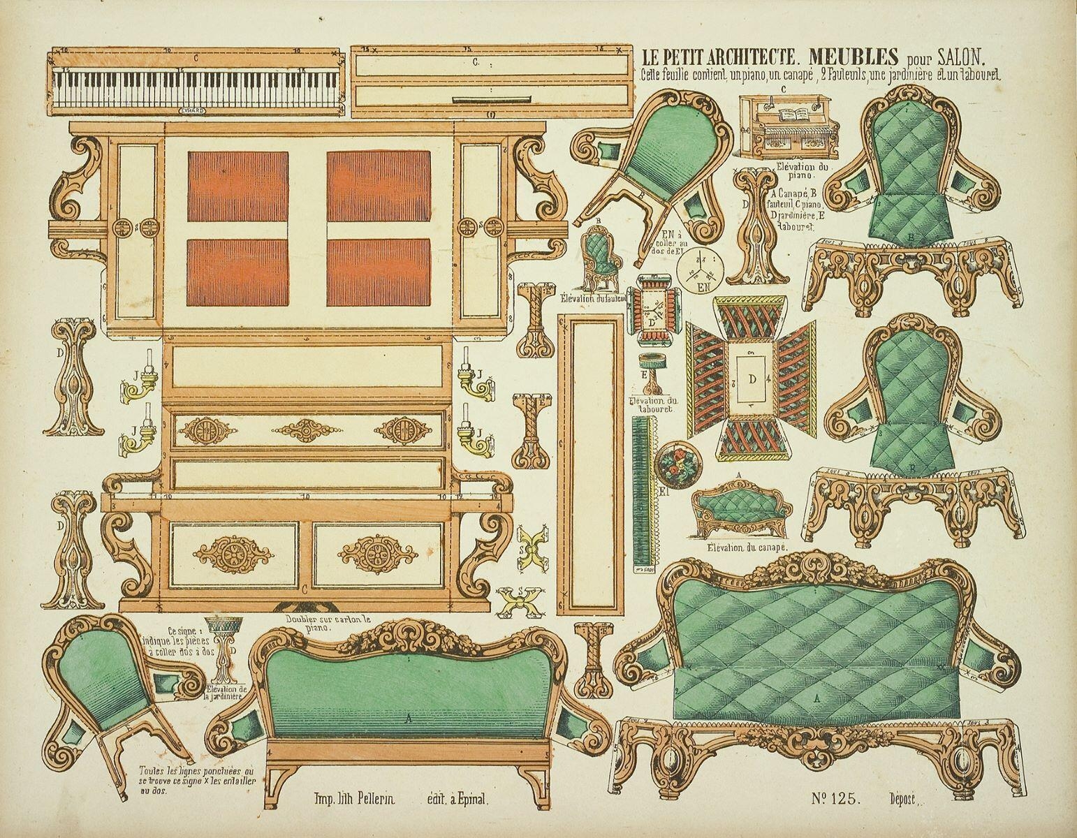 LE PETIT ARCHITECTE. MEUBLES pour SALON. (titre inscrit)