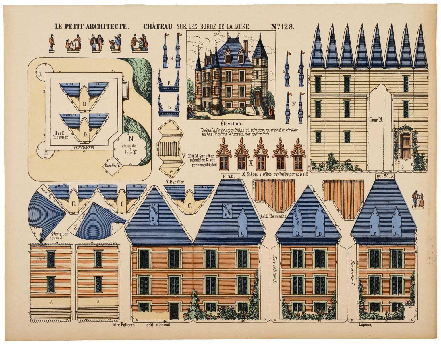 LE PETIT ARCHITECTE. CHÂTEAU SUR LES BORDS DE LA LOIRE N°. 128. (titre inscrit)