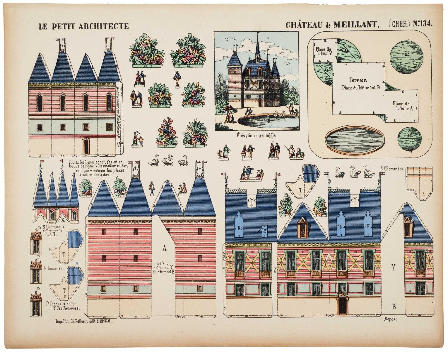 LE PETIT ARCHITECTE. CHÂTEAU de MEILLANT. (CHER) N°. 134. (titre inscrit)