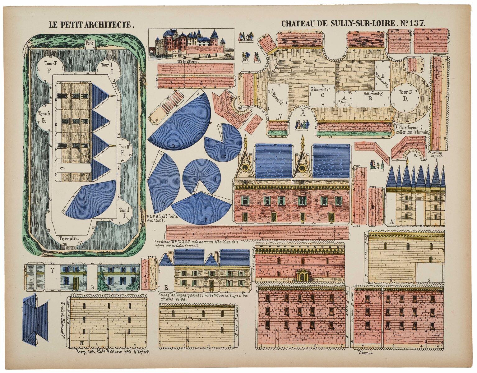 LE PETIT ARCHITECTE. CHATEAU DE SULLY-SUR-LOIRE. N°. 137. (titre inscrit)