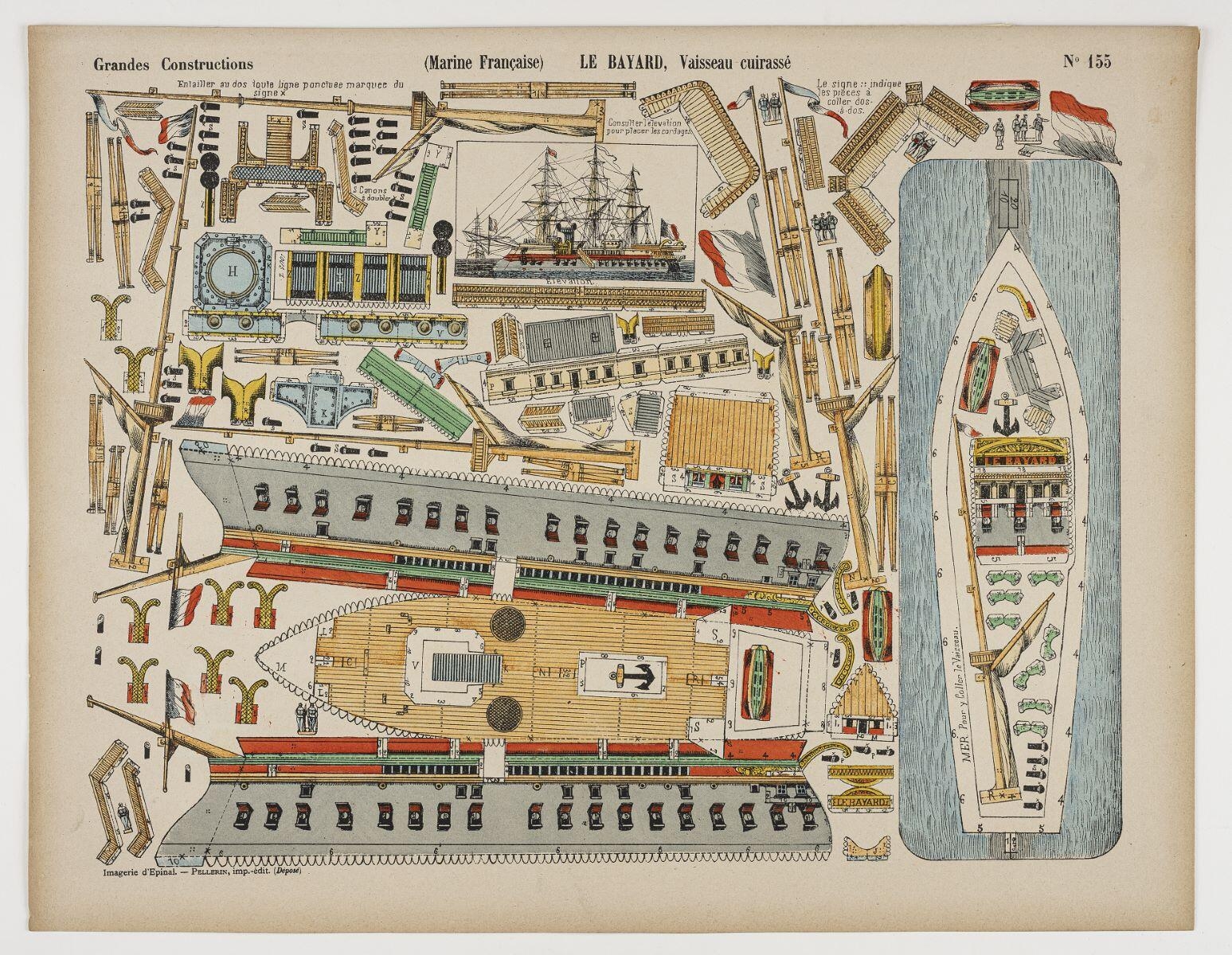 (Marine Française) LE BAYARD, Vaisseau cuirassé N° 155 (titre inscrit)