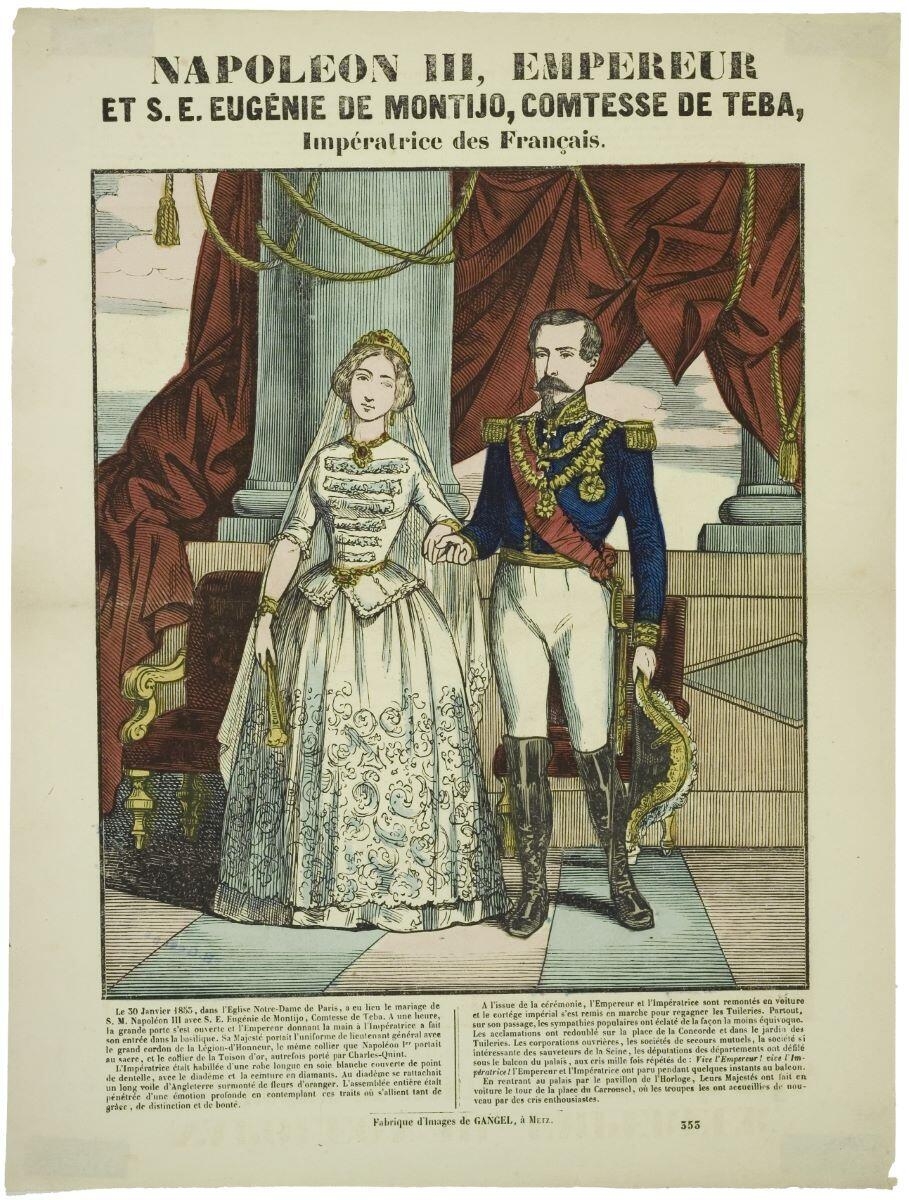 NAPOLEON III, EMPEREUR / ET S.E. EUGÉNIE DE MONTIJO, COMTESSE DE TEBA, / Impératrice des Français. (titre inscrit)