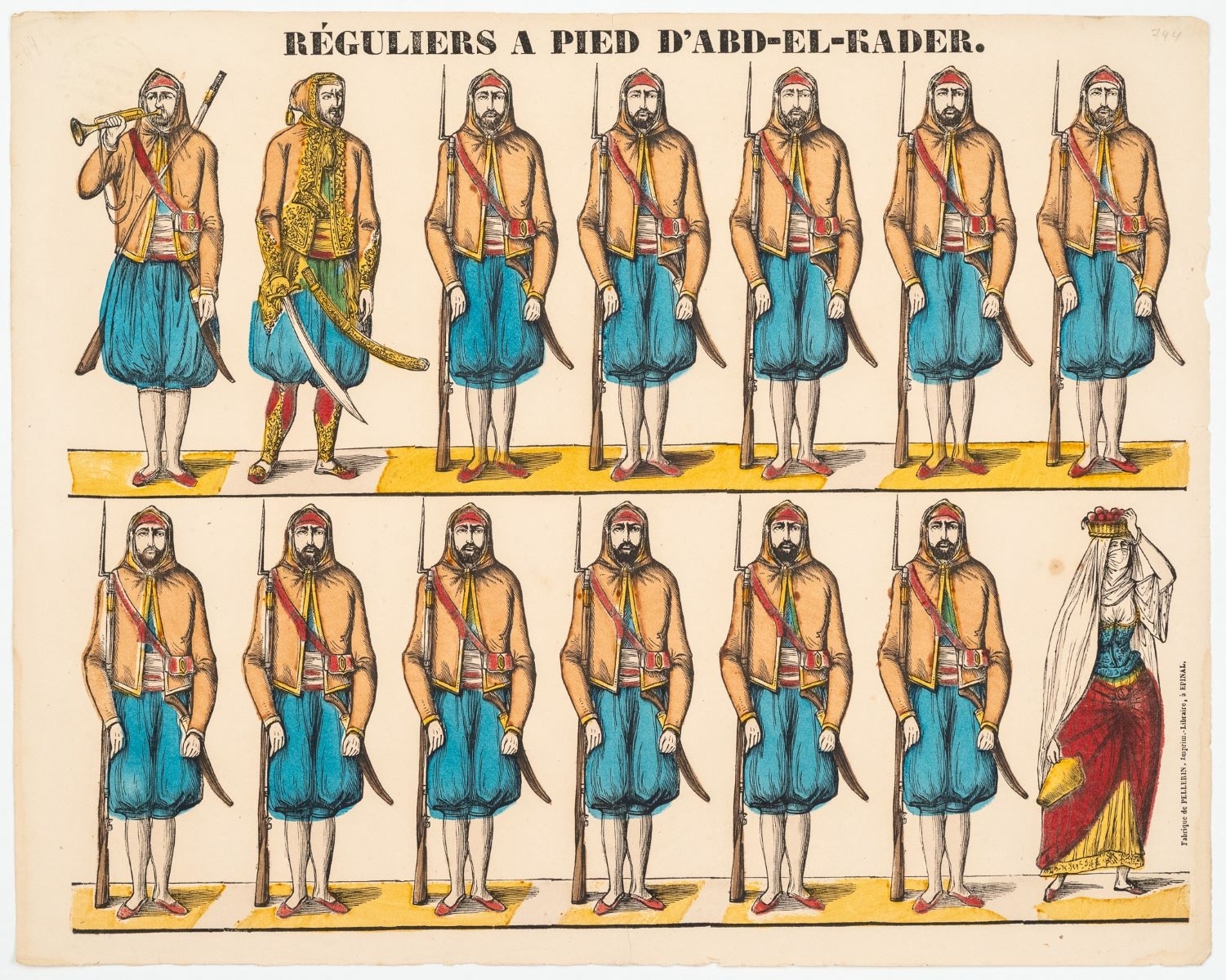 RÉGULIERS A PIED D'ABD-EL-KADER. (titre inscrit)