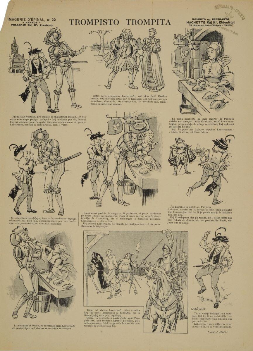 TROMPISTO TROMPITA (titre inscrit, espéranto.) ; DUPEUR DUPE (titre traduit)