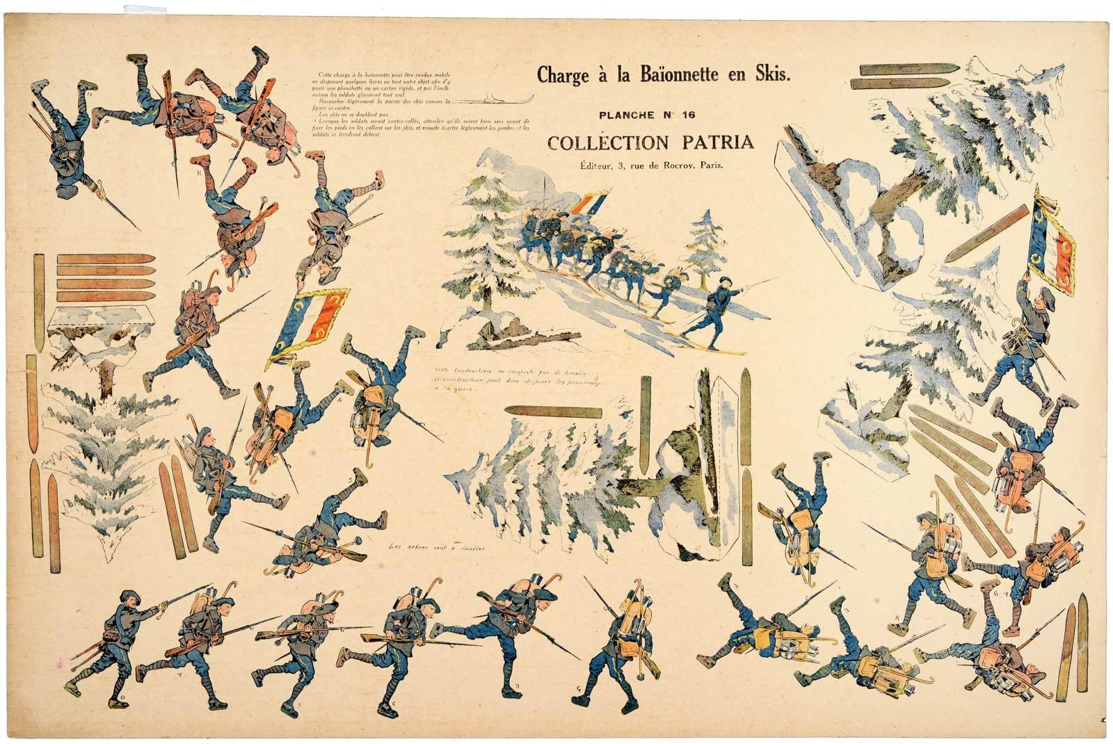 Charge à la Baïonnette en Skis. (titre inscrit)