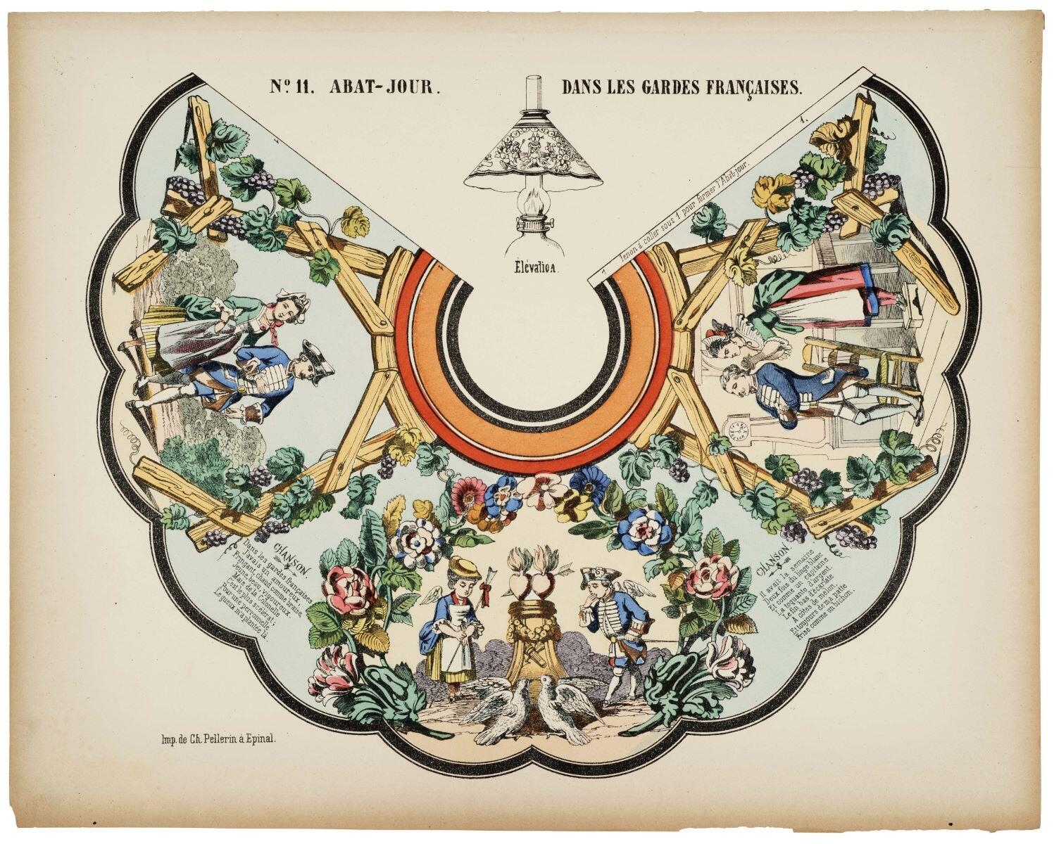 N°.11. ABAT-JOUR. DANS LES GARDES FRANÇAISES. (titre inscrit)