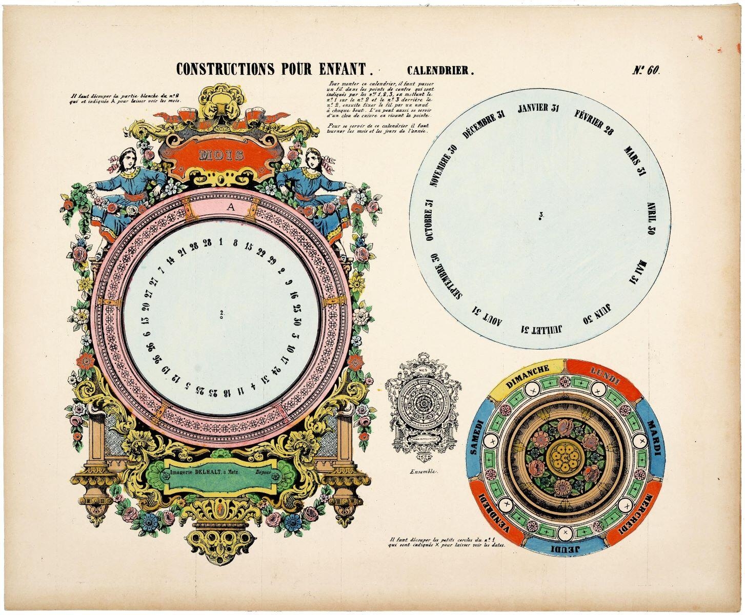 CALENDRIER. N°.. 60. (titre inscrit)