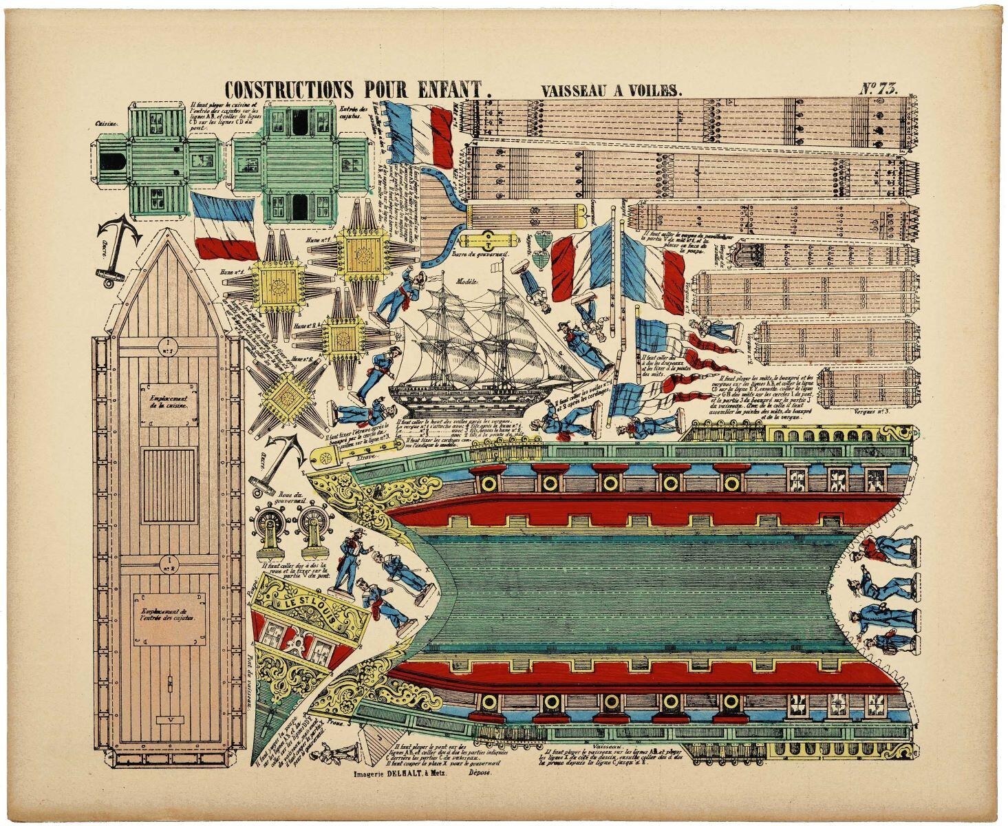 VAISSEAU A VOILES. N°. 73. (titre inscrit)