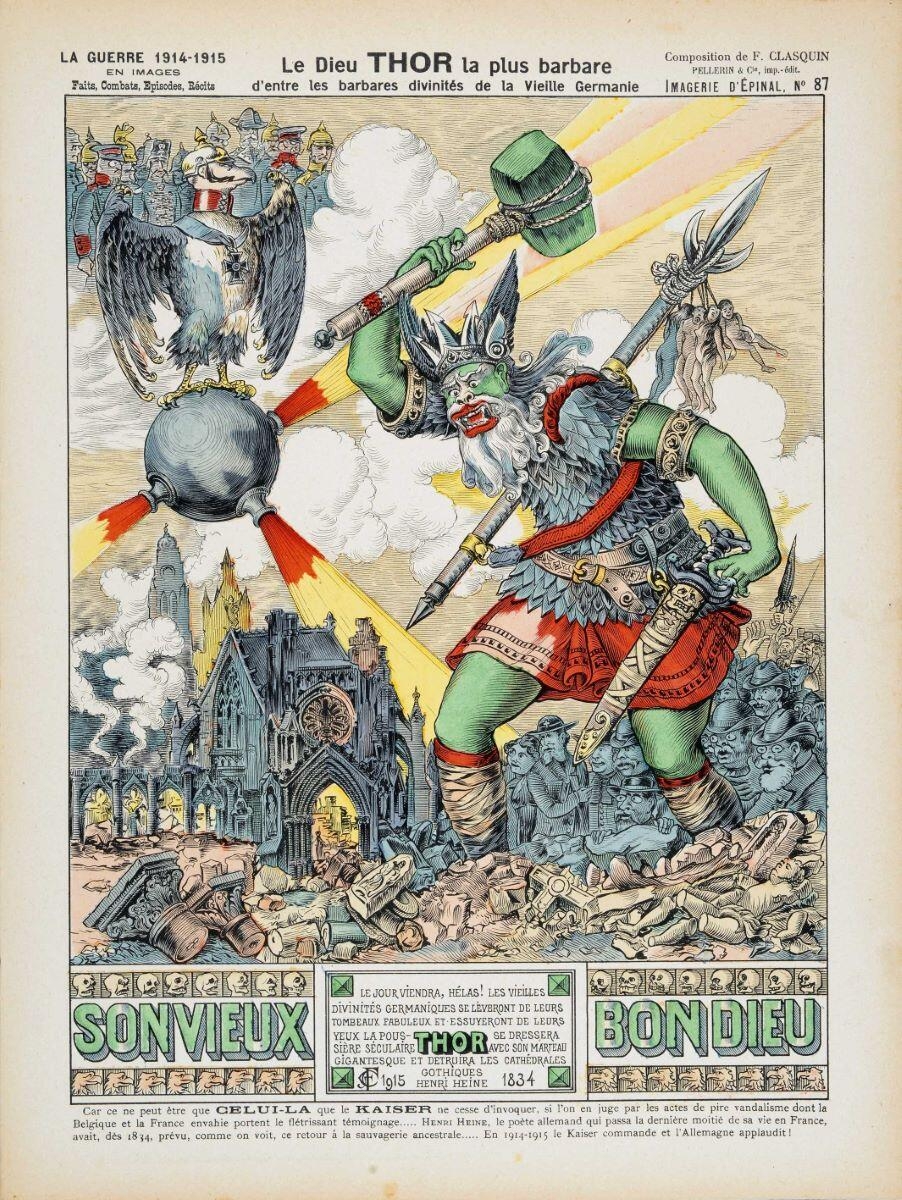 Le Dieu THOR la plus barbare / d'entre les barbares divinités de la Vieille Germanie (titre inscrit)