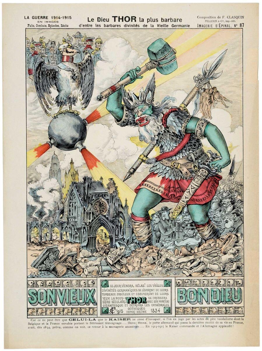 Le Dieu THOR la plus barbare / d'entre les barbares divinités de la Vieille Germanie (titre inscrit)