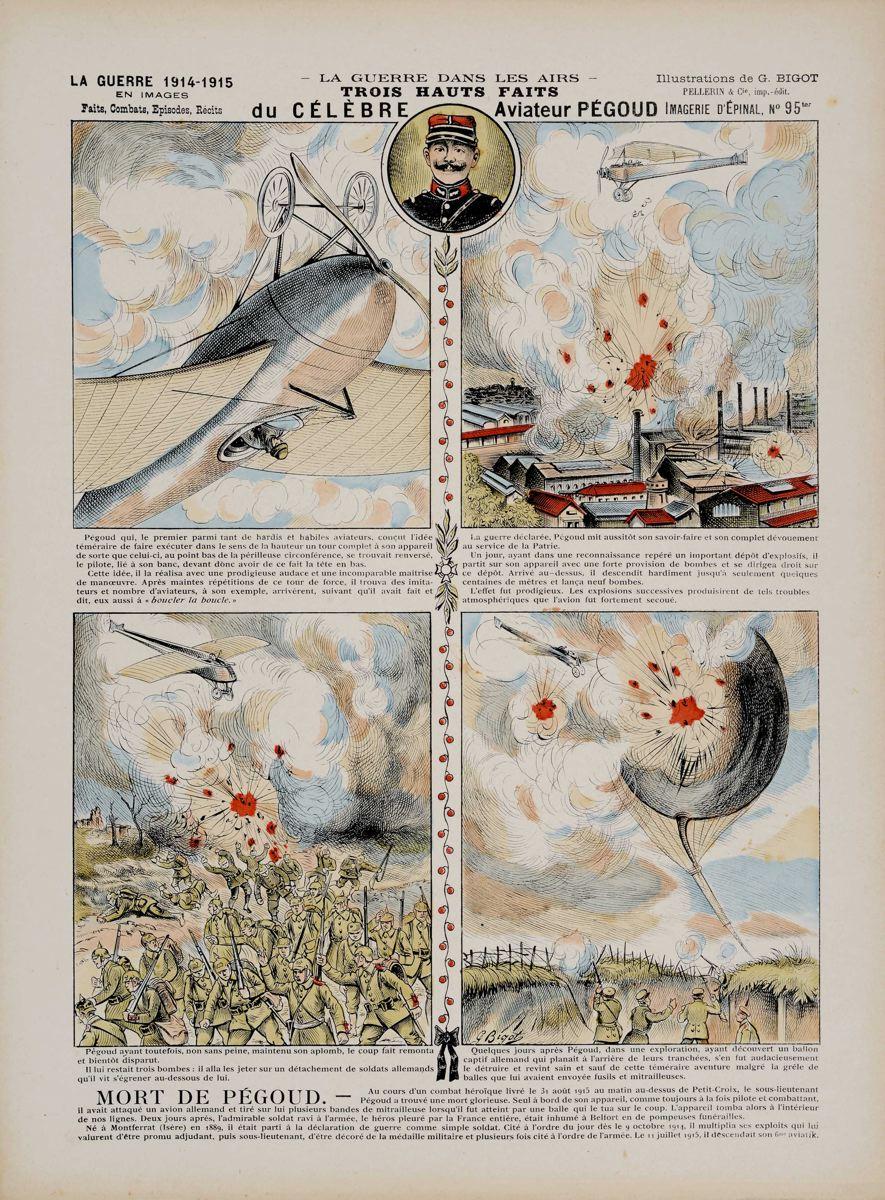 - LA GUERRE DANS LES AIRS - / TROIS HAUTS FAITS / du CÉLÈBRE Aviateur PÉGOUD (titre inscrit)