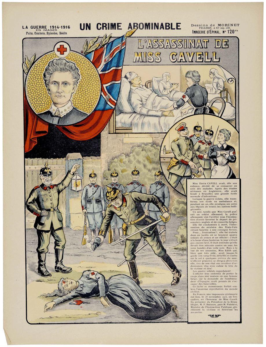 UN CRIME ABOMINABLE / L'ASSASSINAT DE / MISS CAVELL (titre inscrit)