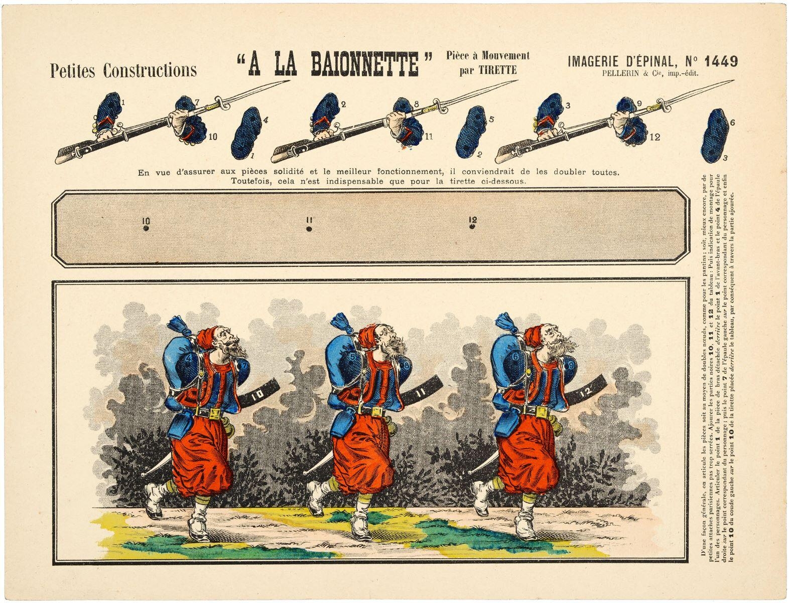 " A LA BAIONNETTE " Pièce à Mouvement / par TIRETTE (titre inscrit)