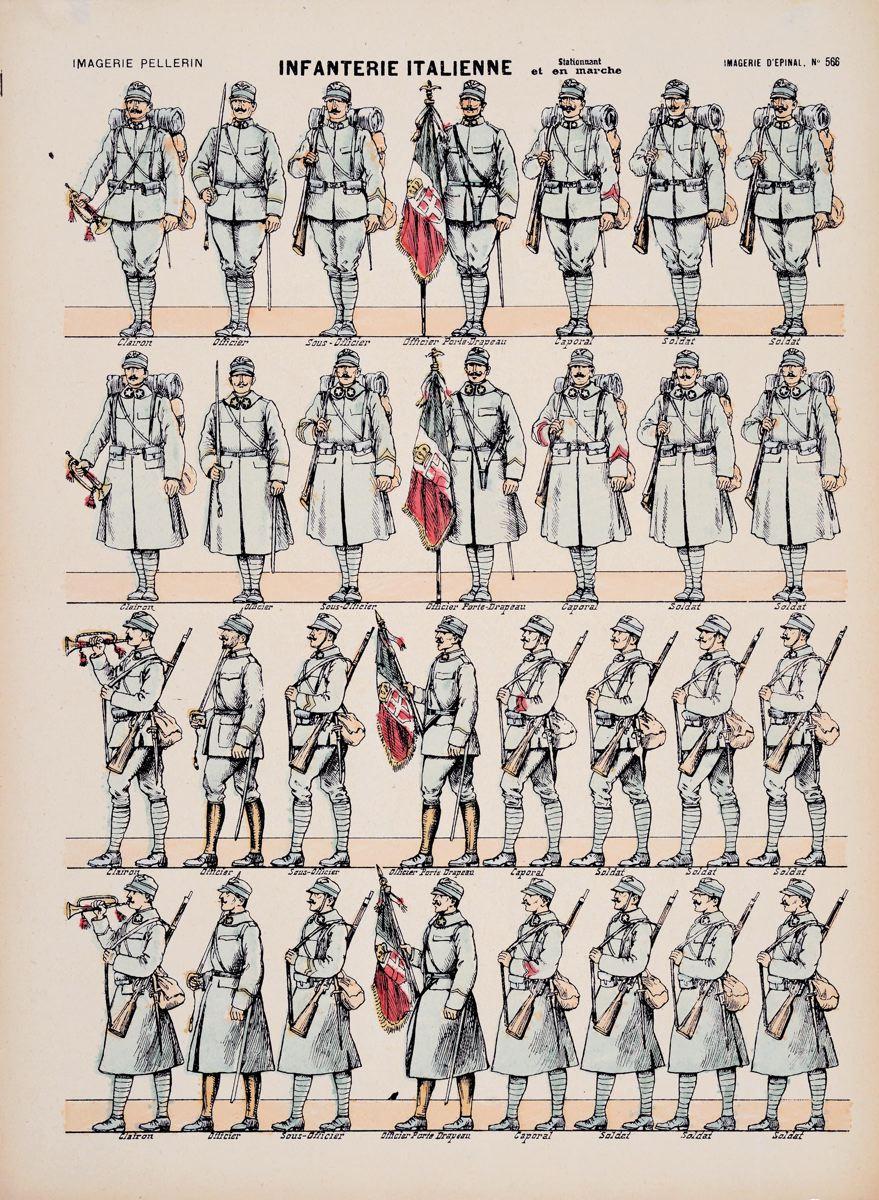 INFANTERIE ITALIENNE Stationnant / et en marche (titre inscrit)