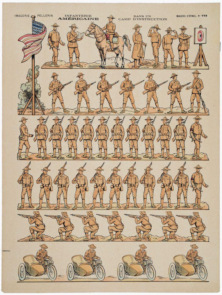 INFANTERIE / AMÉRICAINE DANS UN / CAMP D'INSTRUCTION (titre inscrit)