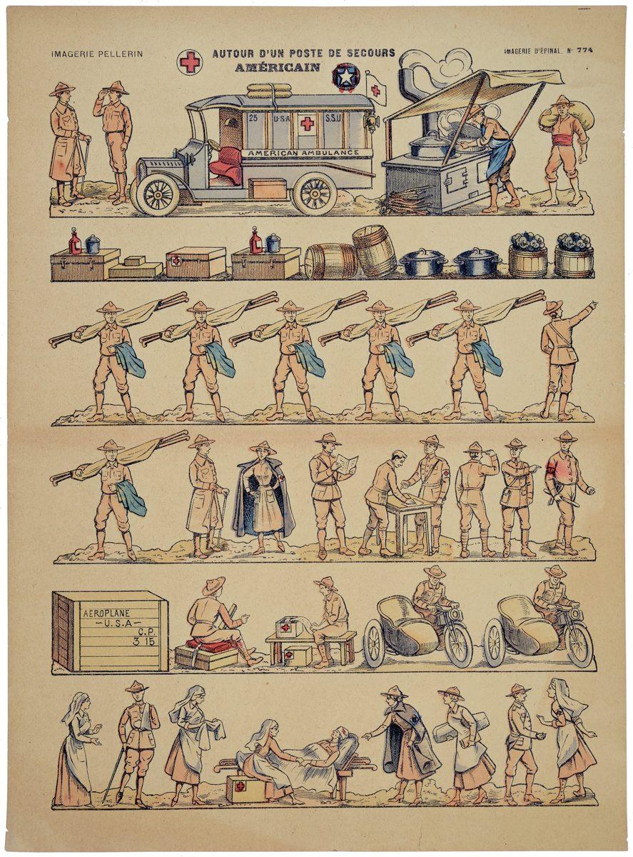 AUTOUR D'UN POSTE DE SECOURS / AMÉRICAIN (titre inscrit)