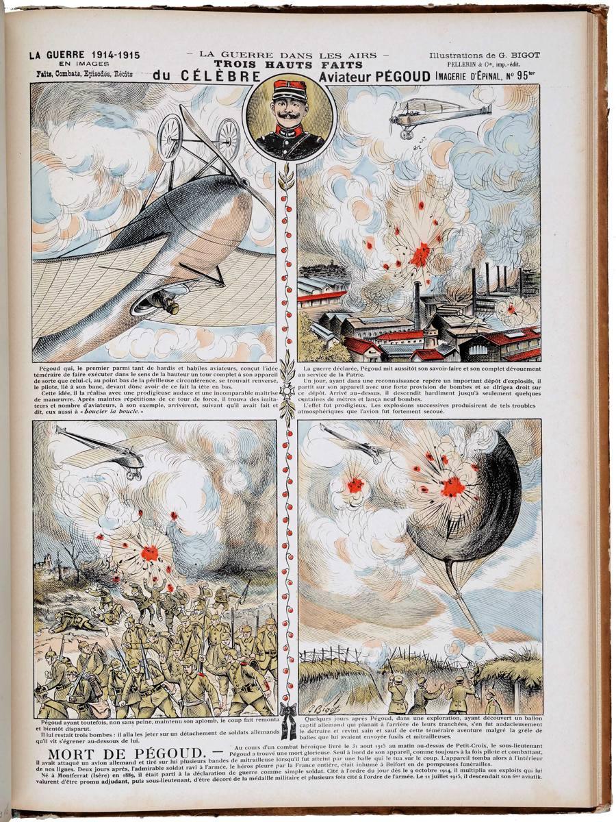 - LA GUERRE DANS LES AIRS - / TROIS HAUTS FAITS / du CÉLÈBRE Aviateur PÉGOUD (titre inscrit)