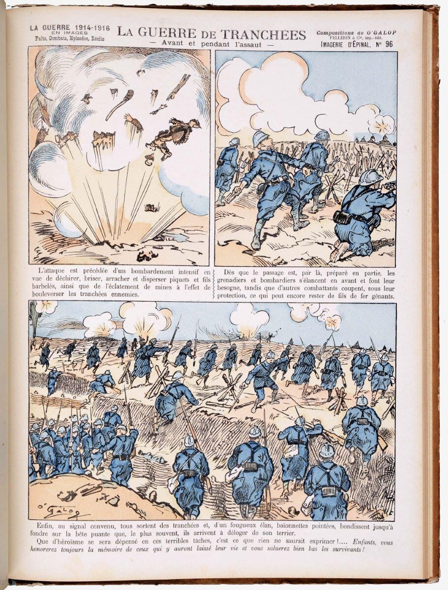 LA GUERRE DE TRANCHÉES / - Avant et pendant l'assaut - (titre inscrit)