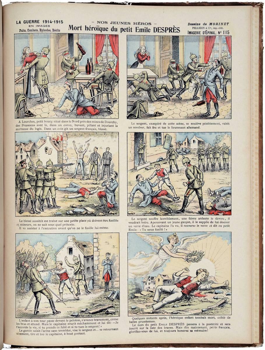- NOS JEUNES HÉROS - / Mort héroïque du petit Emile DESPRÈS (titre inscrit)