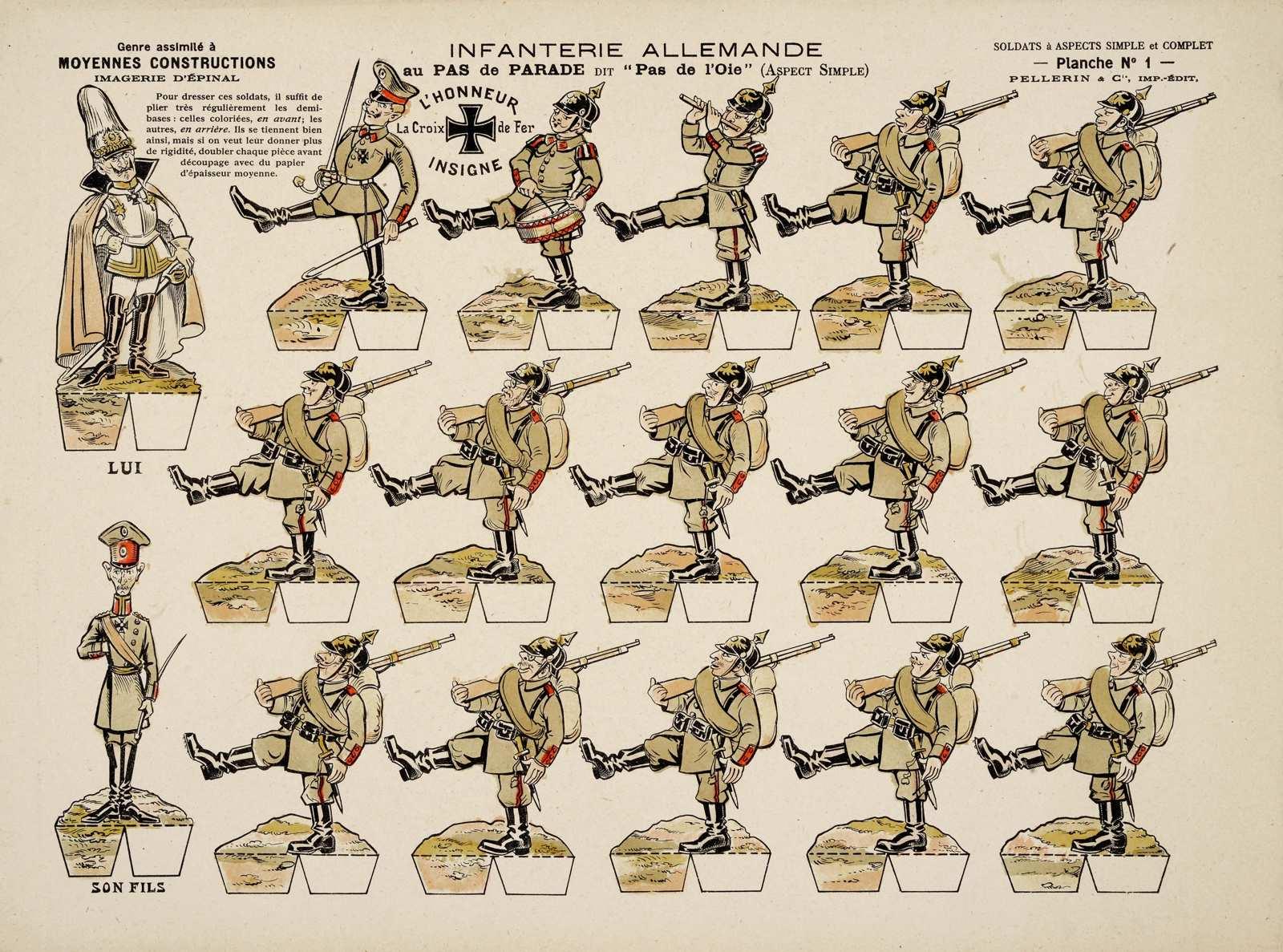 INFANTERIE ALLEMANDE / au PAS de PARADE DIT ' Pas de l'Oie ' (ASPECT SIMPLE) (titre inscrit)