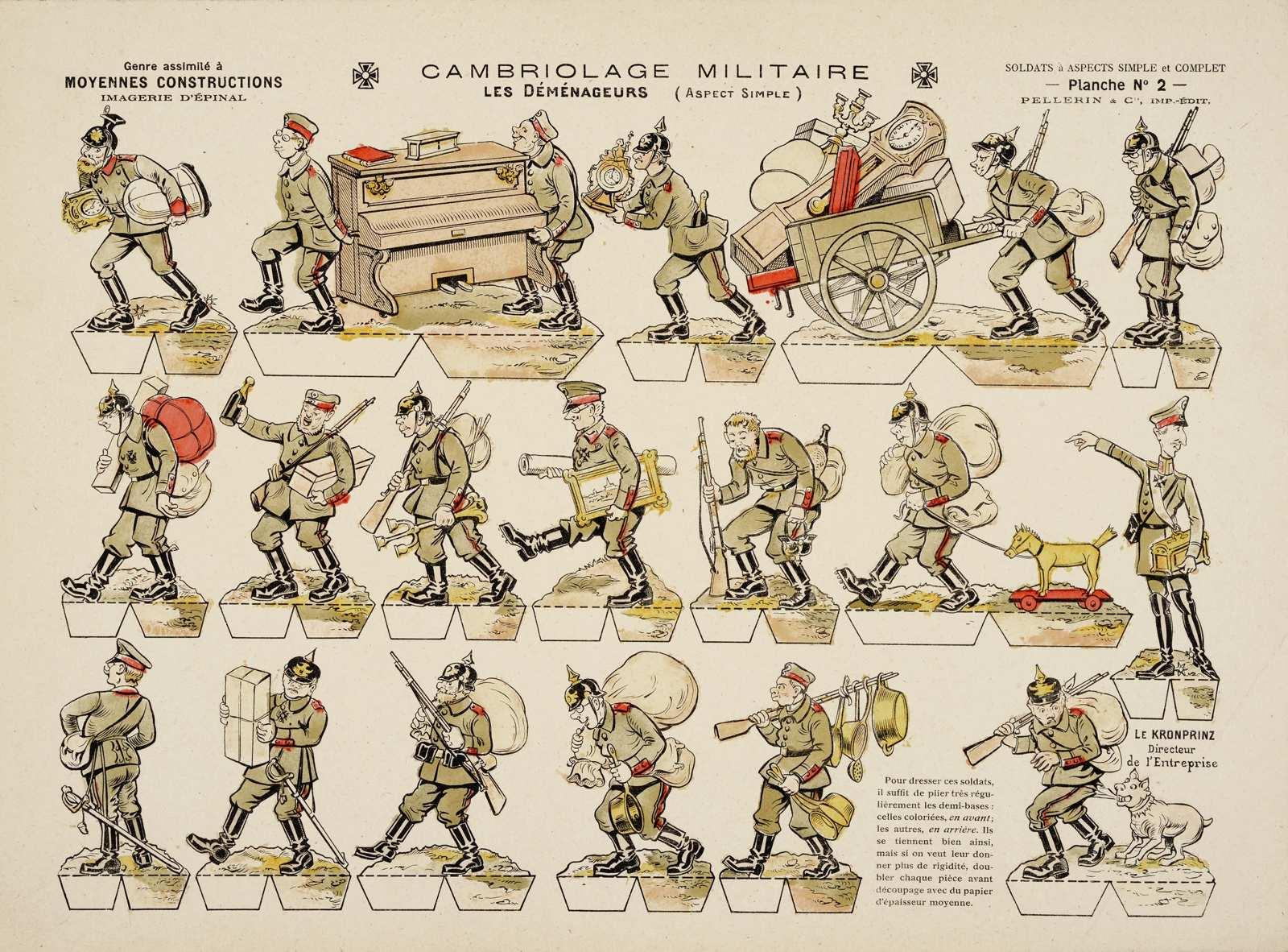 CAMBRIOLAGE MILITAIRE / LES DÉMÉNAGEURS (ASPECT SIMPLE) (titre inscrit)