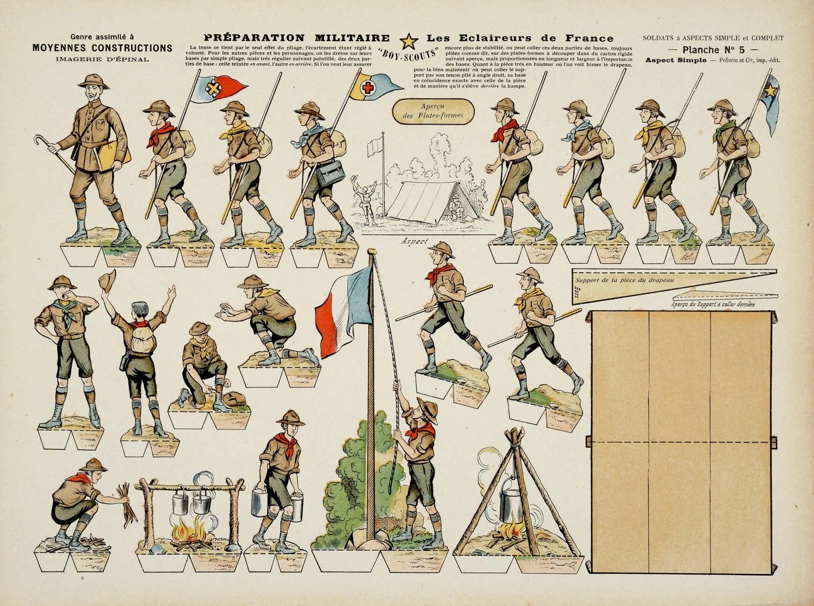 PRÉPARATION MILITAIRE Les Eclaireurs de France / 'BOY-SCOUTS' (titre inscrit)