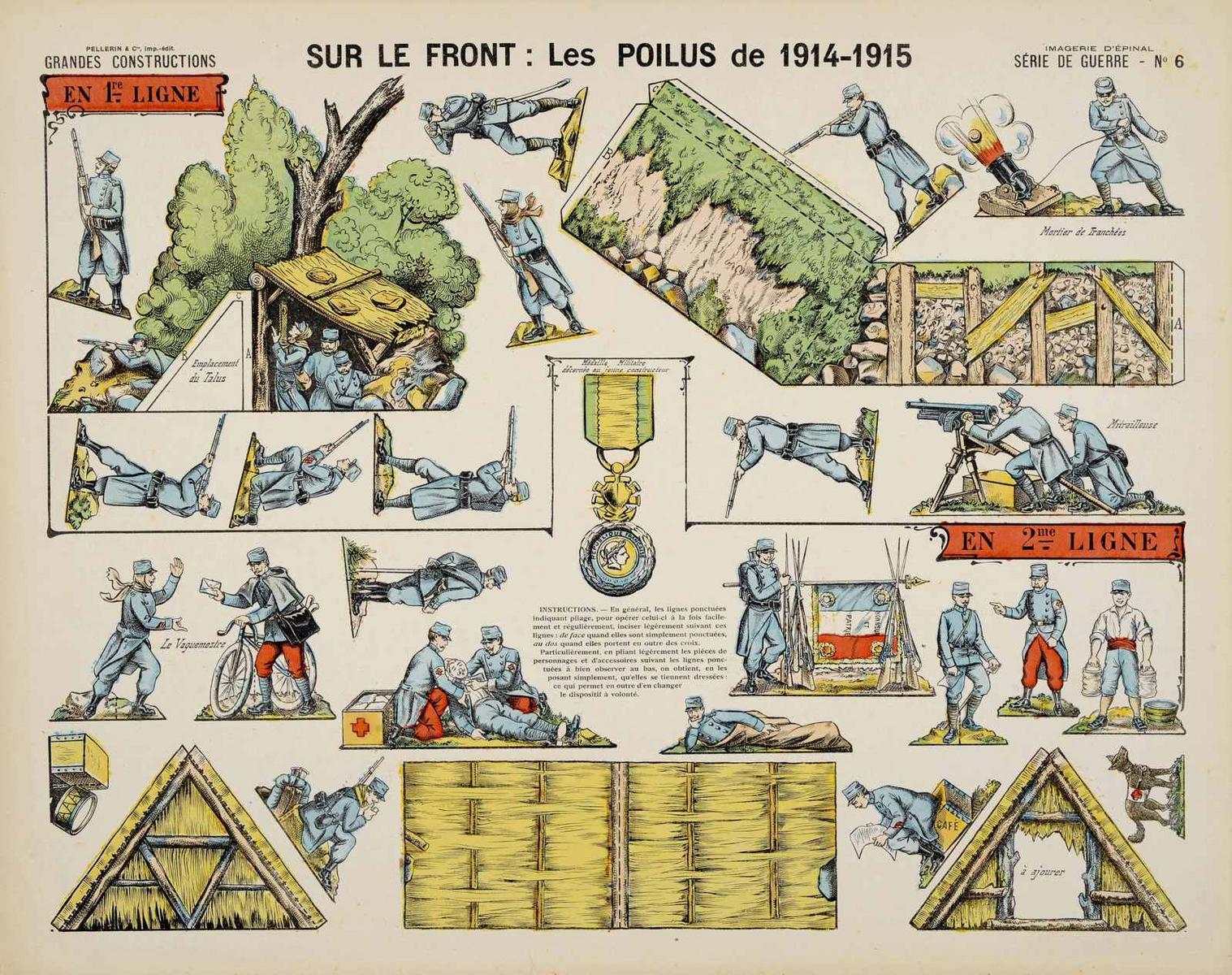 SUR LE FRONT : Les POILUS de 1914-1915 (titre inscrit)
