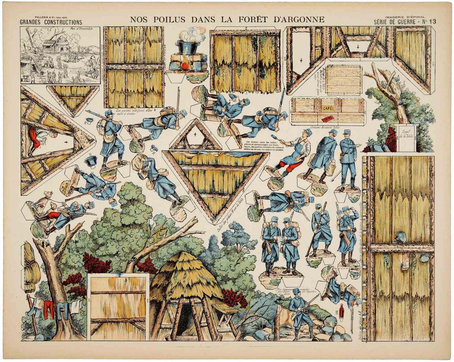 NOS POILUS DANS LA FORÊT D'ARGONNE (titre inscrit)