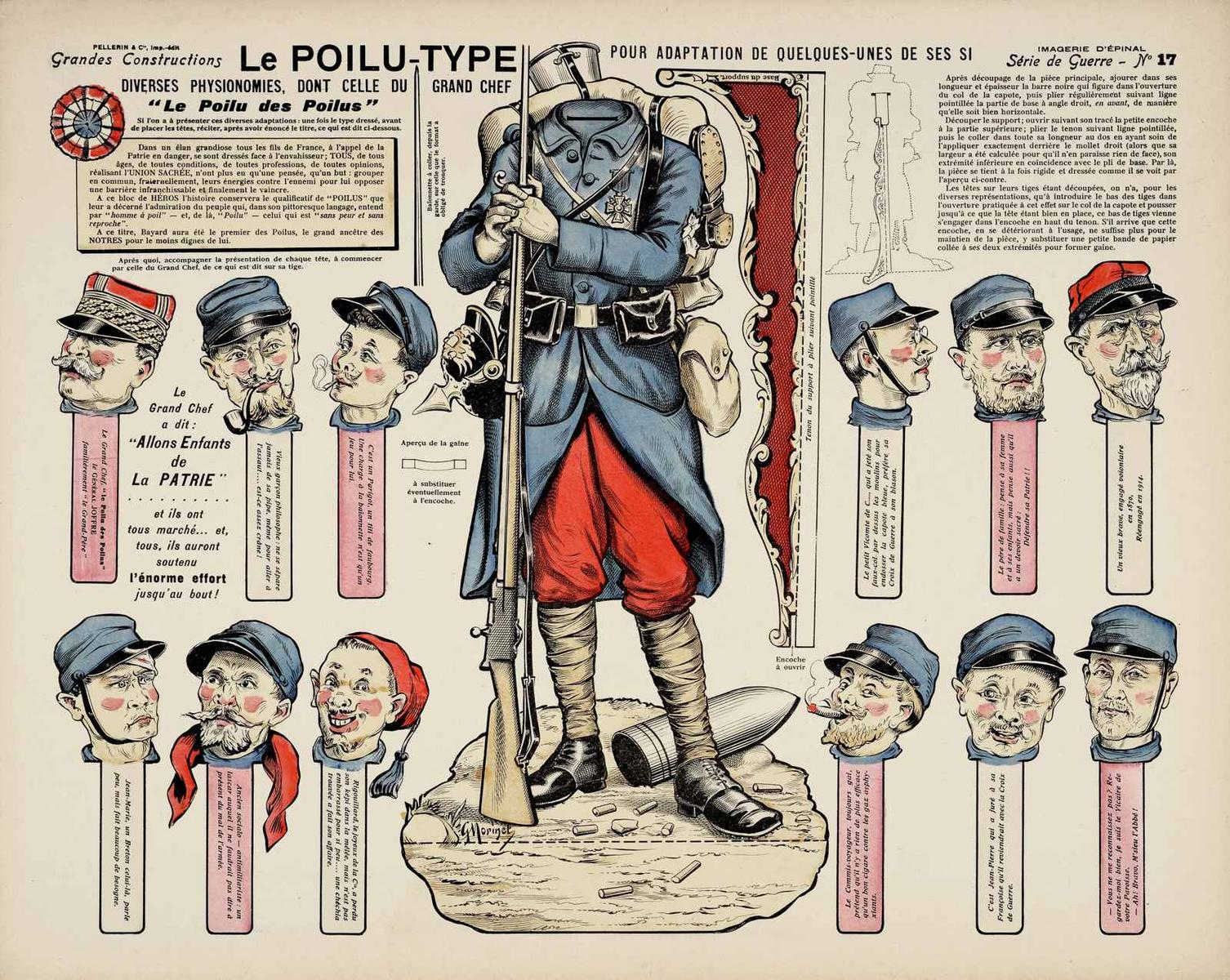 Le POILU-TYPE (titre inscrit)