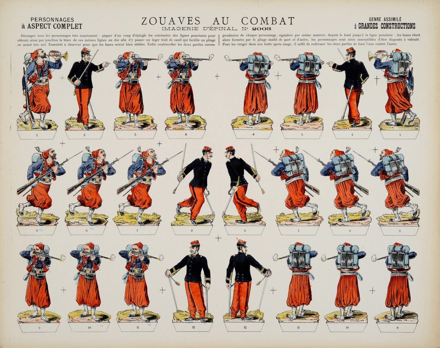 ZOUAVES AU COMBAT (titre inscrit)