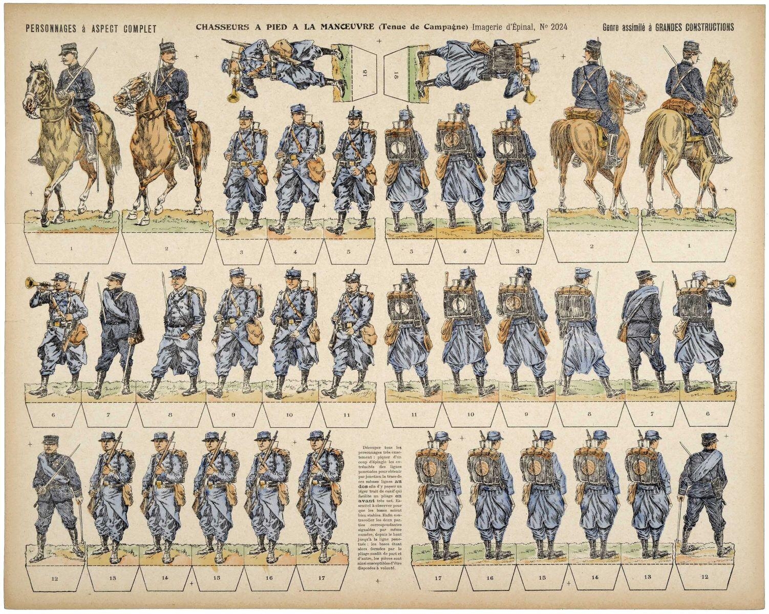 CHASSEURS A PIED A LA MANOEUVRE (Tenue de Campagne) (titre inscrit)