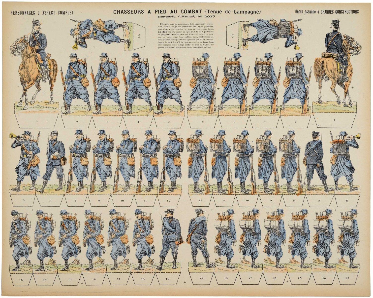 CHASSEURS A PIED AU COMBAT (Tenue de Campagne) (titre inscrit)