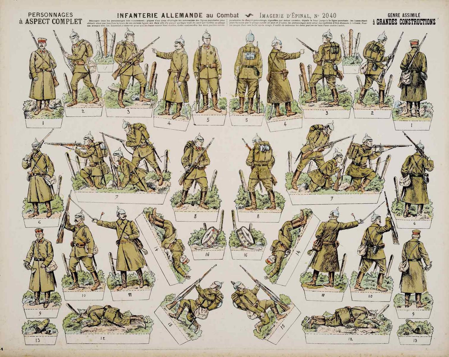 INFANTERIE ALLEMANDE au Combat (titre inscrit)