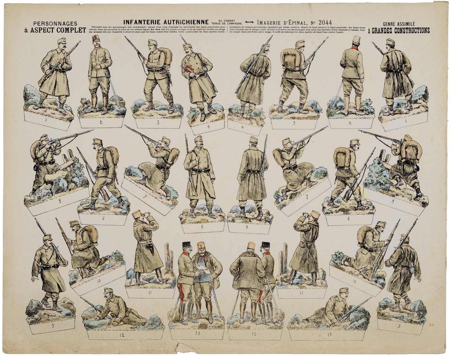INFANTERIE AUTRICHIENNE AU COMBAT / TENUE DE CAMPAGNE (titre inscrit)