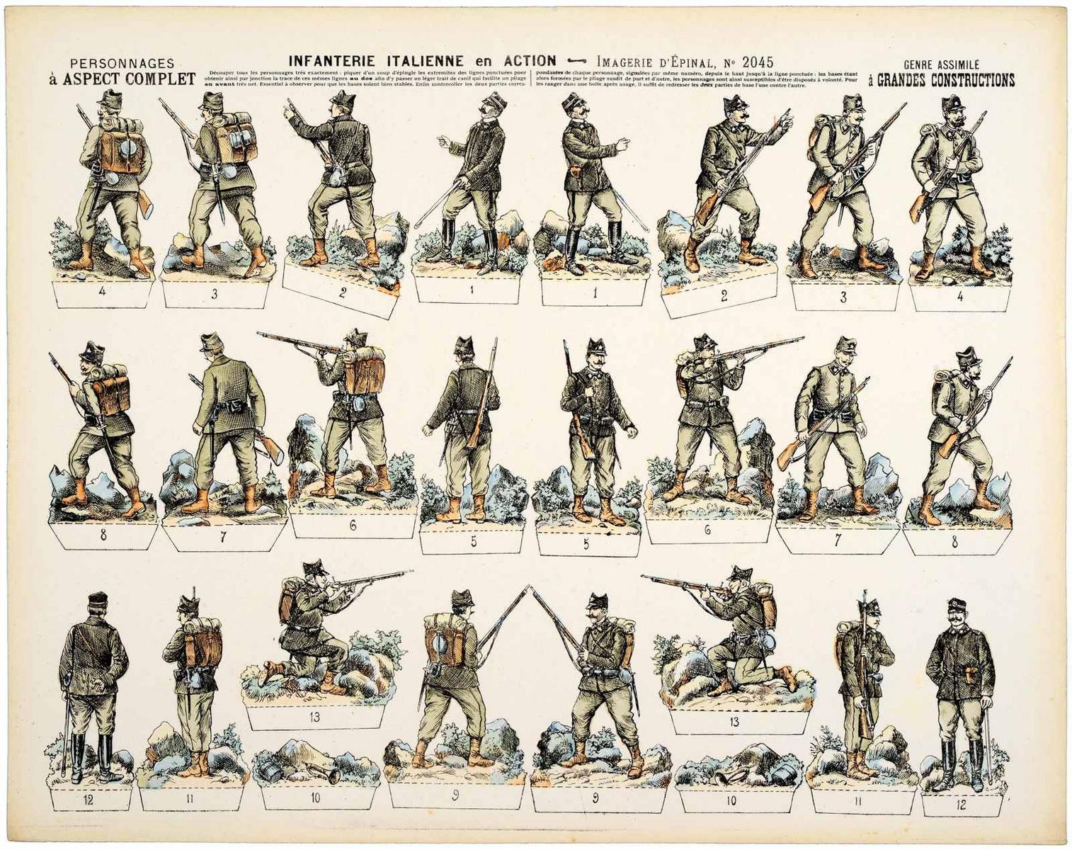 INFANTERIE ITALIENNE en ACTION (titre inscrit)
