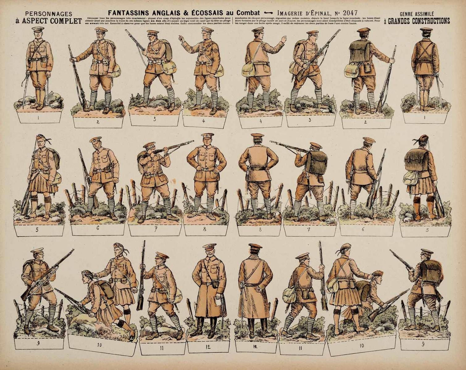 FANTASSINS ANGLAIS & ÉCOSSAIS au Combat (titre inscrit)