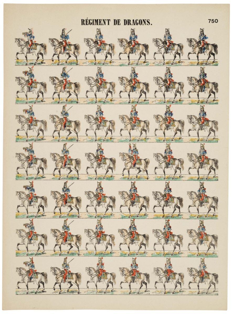 RÉGIMENT DE DRAGONS. 750 (titre inscrit)