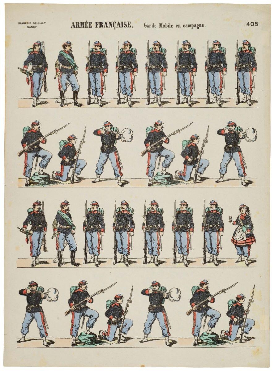 ARMÉE FRANÇAISE. Garde Mobile en campagne. 405 (titre inscrit)