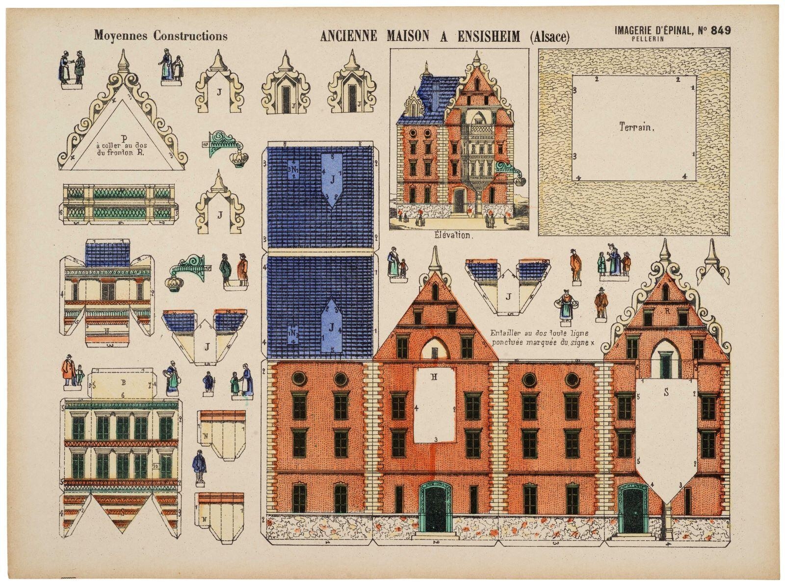 ANCIENNE MAISON A ENSISHEIM (Alsace) (titre inscrit)
