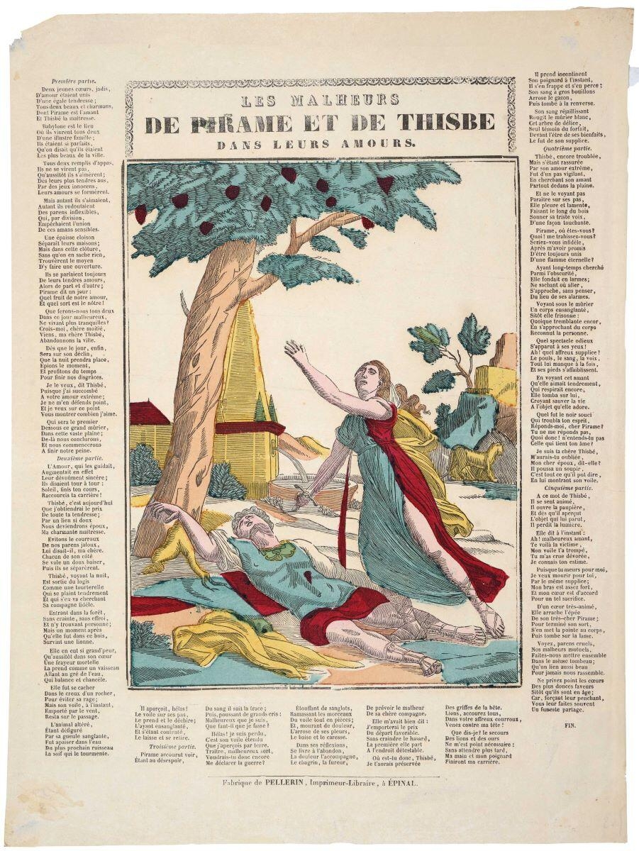 LES MALHEURS / DE PIRAME ET DE THISBÉ / DANS LEURS AMOURS. (titre inscrit)