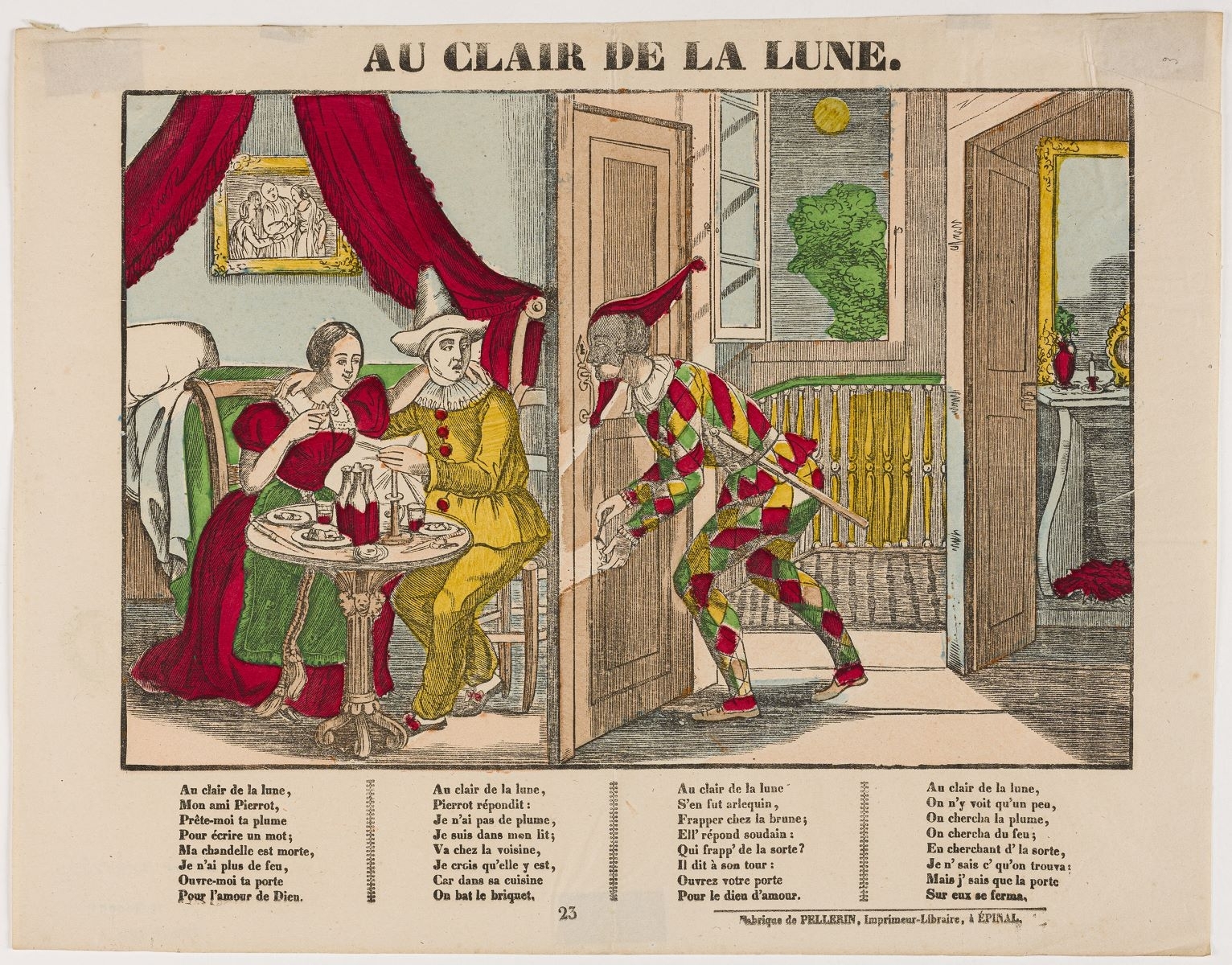 AU CLAIR DE LA LUNE. (titre inscrit)