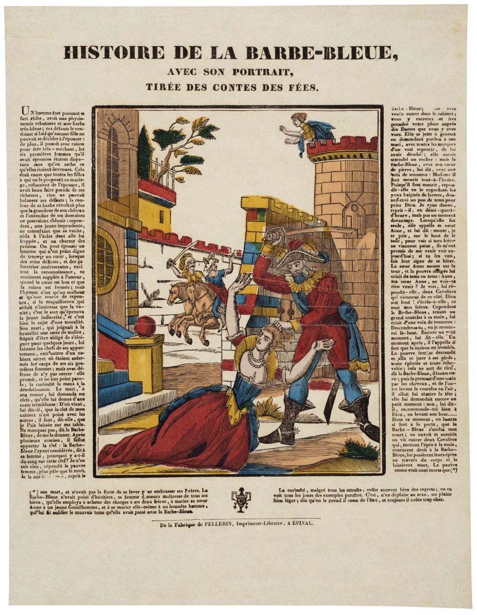 HISTOIRE DE LA BARBE-BLEUE, / AVEC SON PORTRAIT, /  TIRÉE DES CONTES DES FÉES. (titre inscrit)
