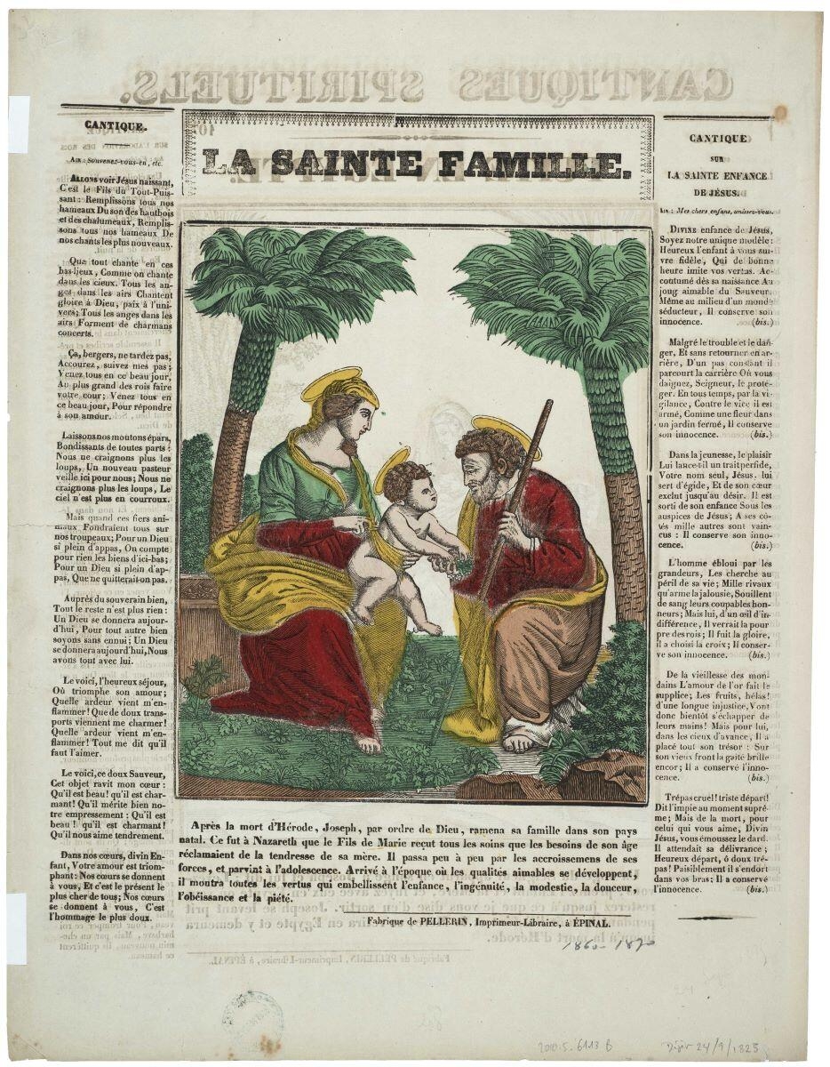LA SAINTE FAMILLE. (titre inscrit)