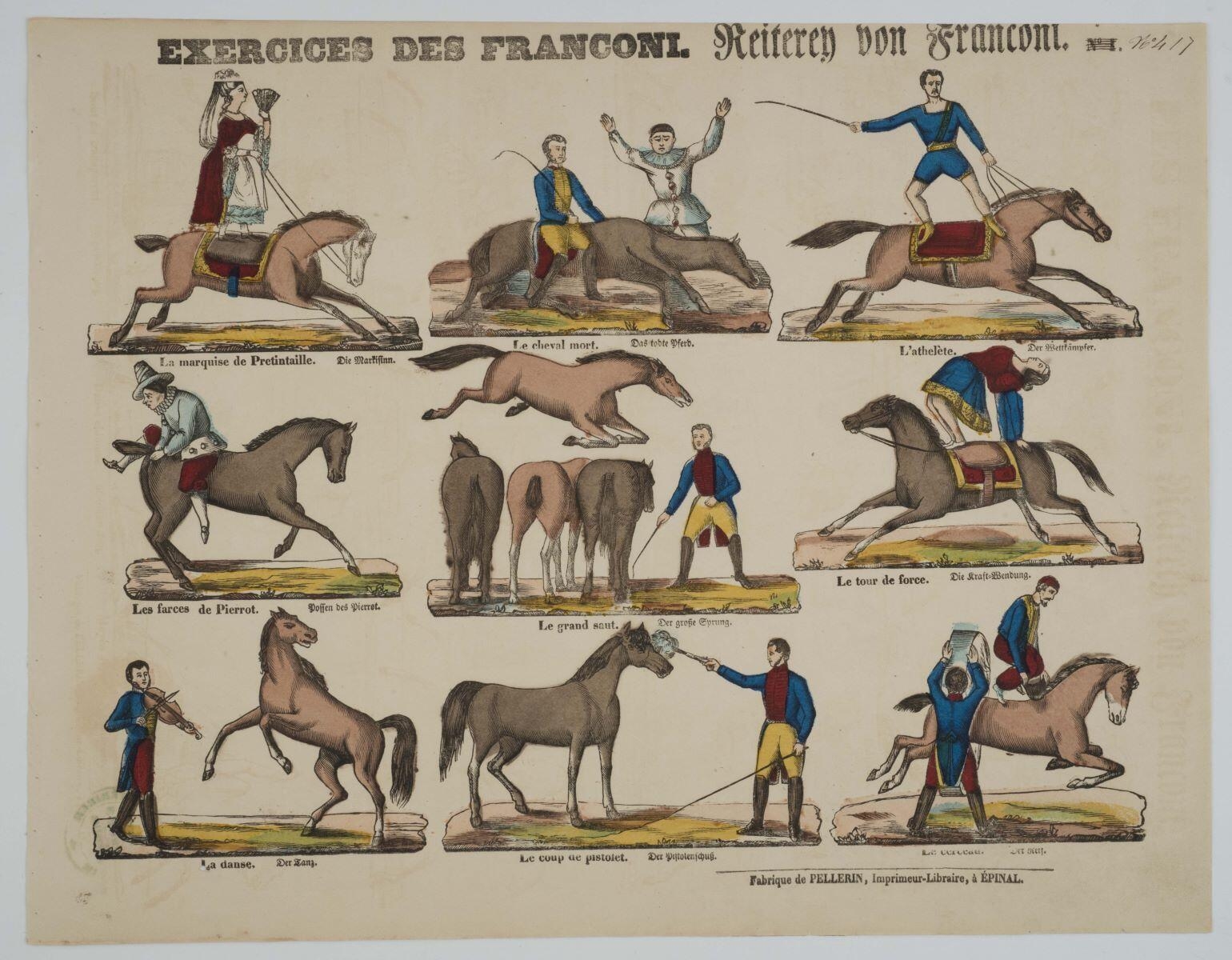 EXERCICES DES FRANCONI. N° 1. (titre inscrit, fr., all.)