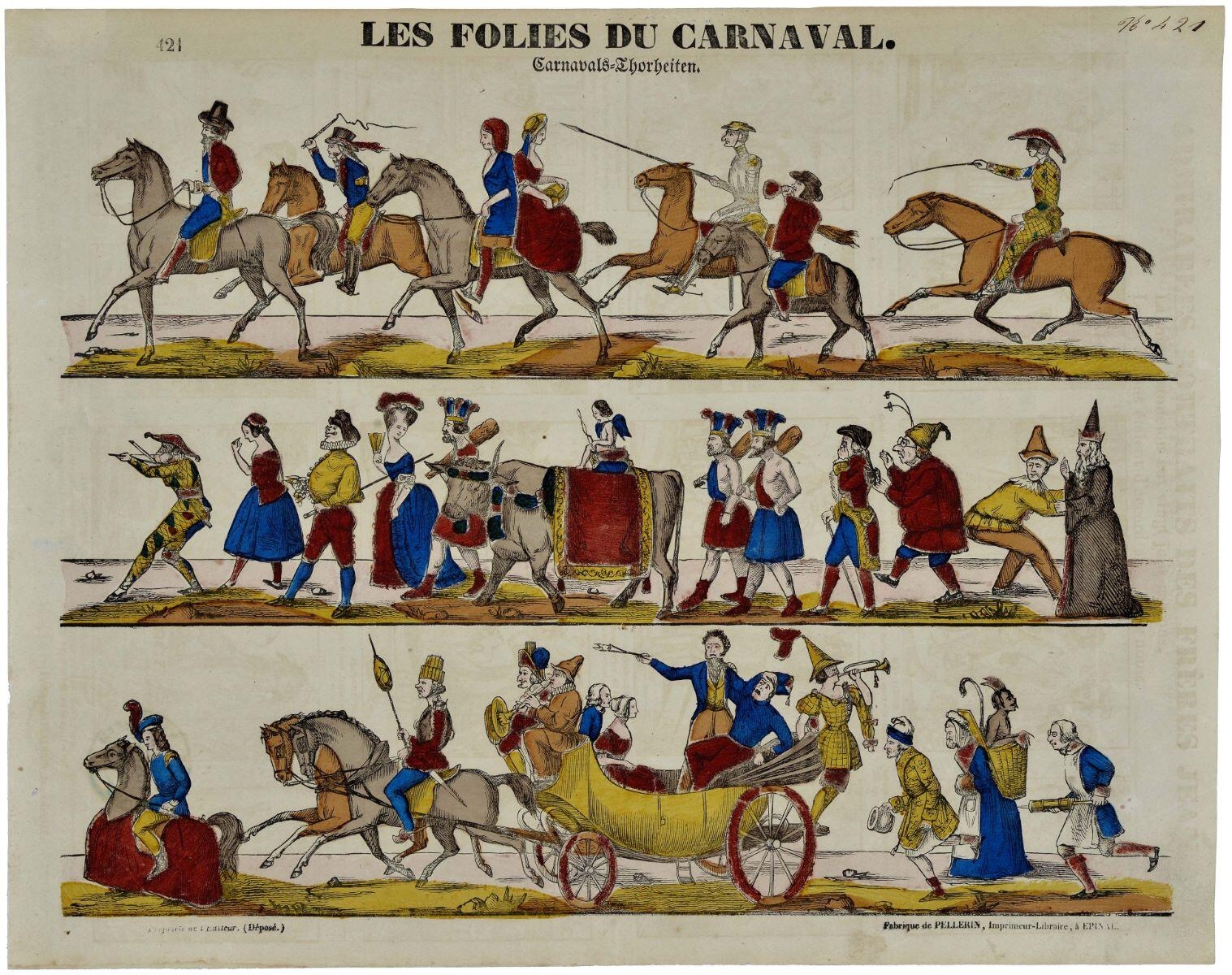 421 LES FOLIES DU CARNAVAL. (titre inscrit, fr., All.)