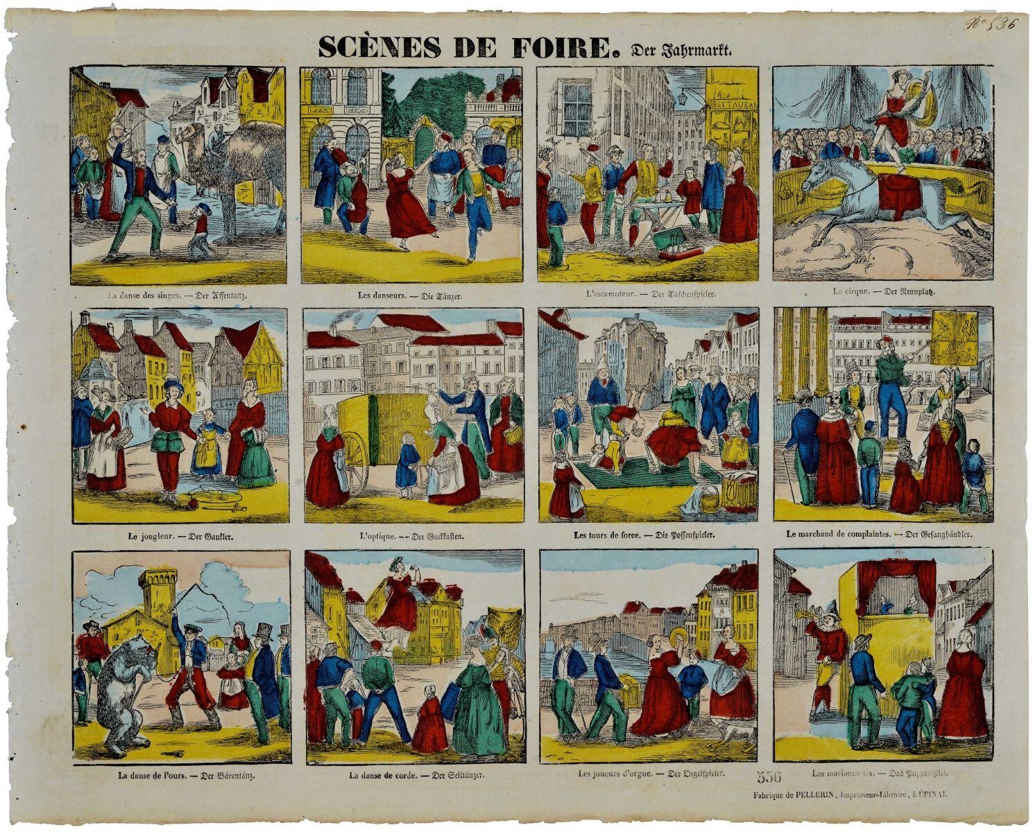 SCÈNES DE FOIRE. / 536 (titre inscrit, fr., all.)