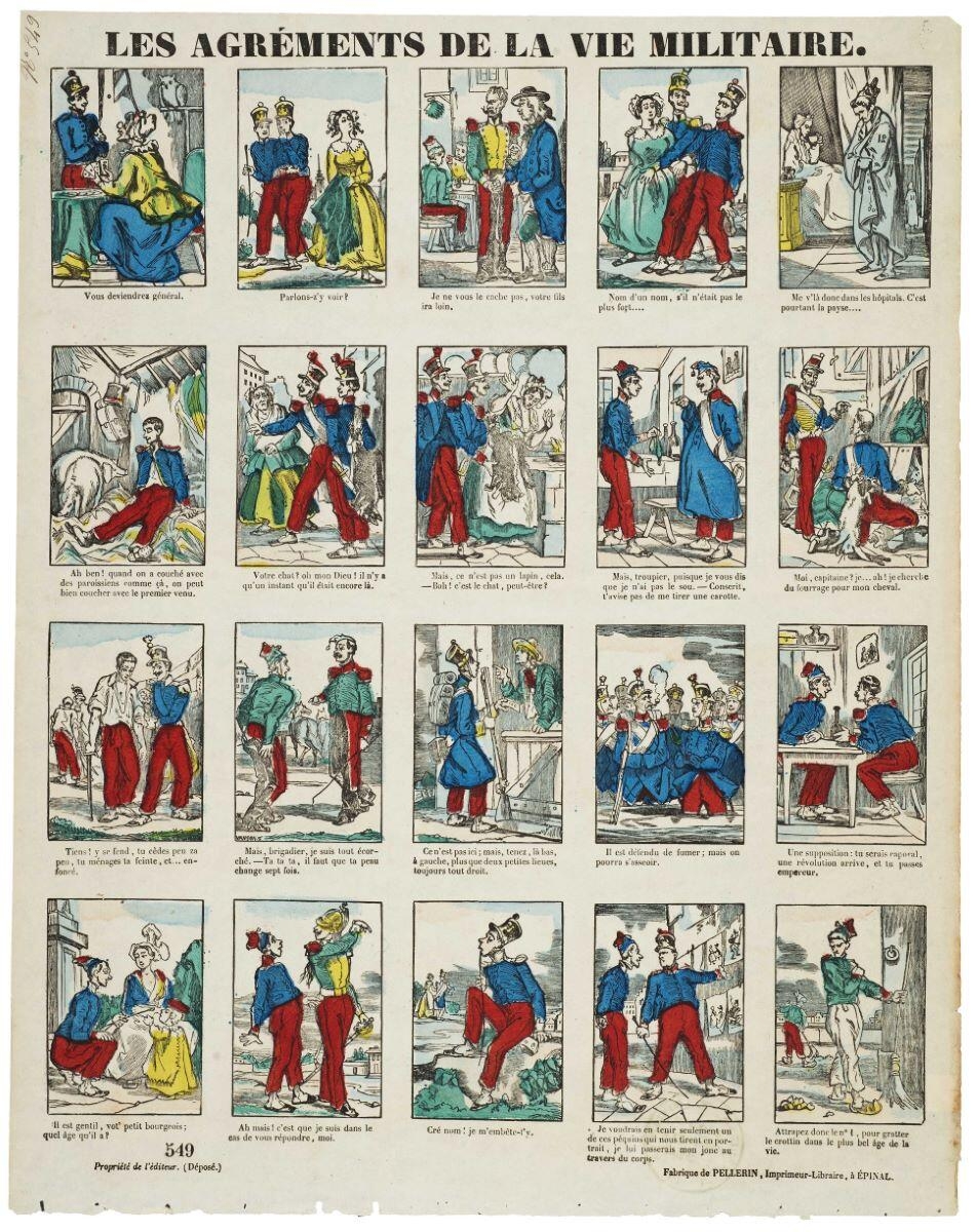 LES AGRÉMENTS DE LA VIE MILITAIRE. / 549 (titre inscrit)