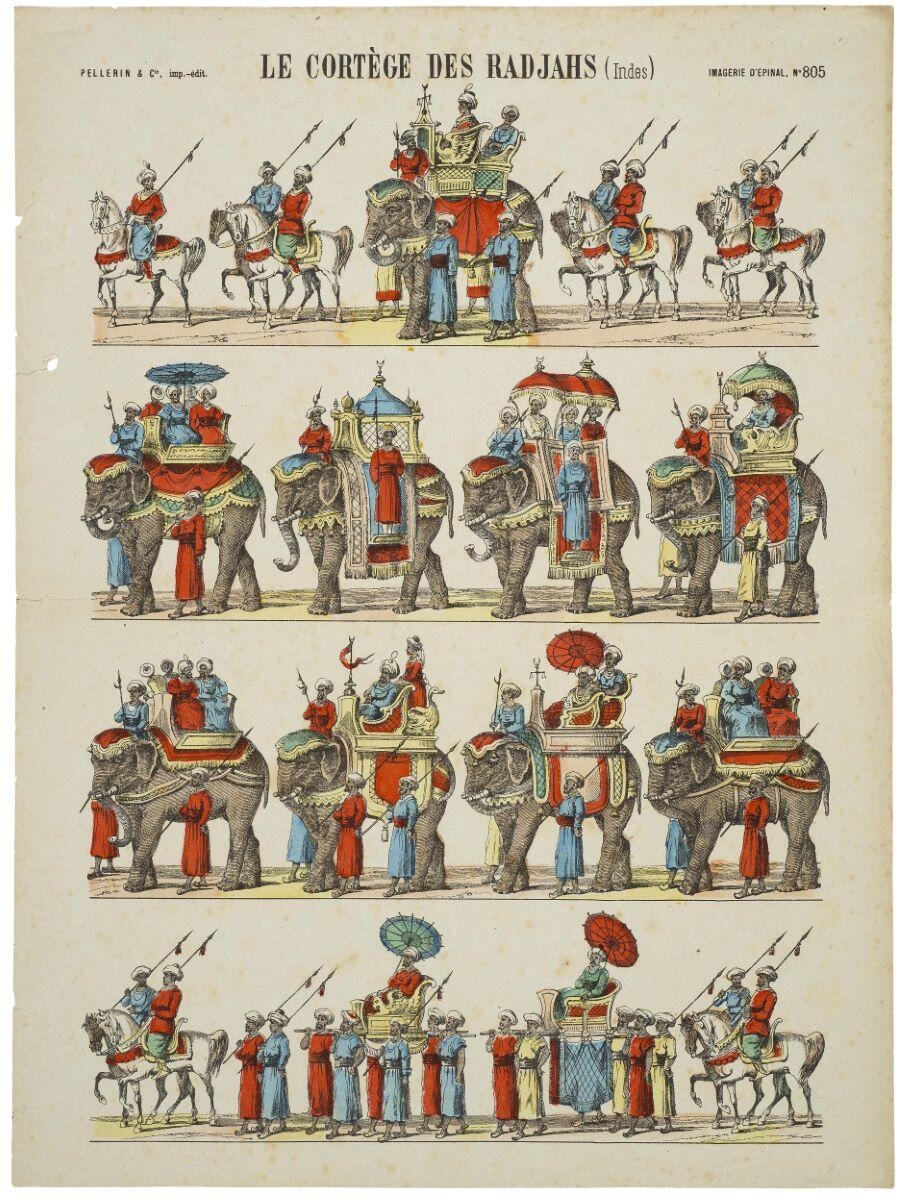 LE CORTÈGE DES RADJAHS (Inde) (titre inscrit)