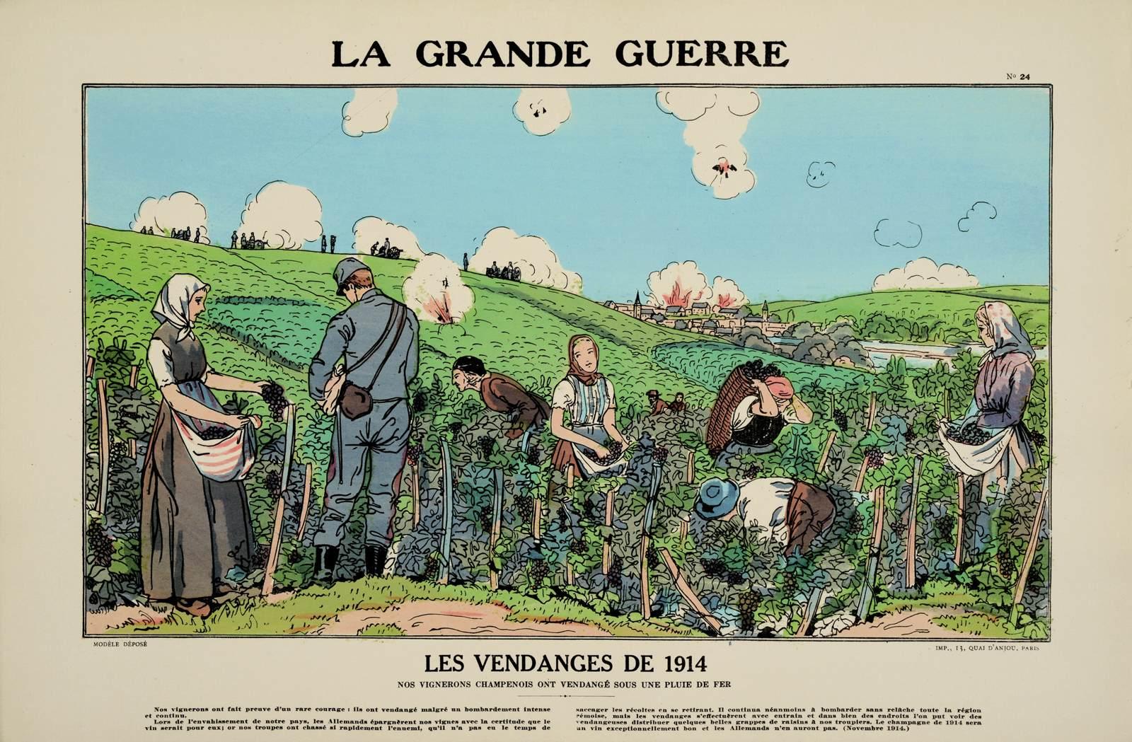 LA GRANDE GUERRE N°24 / LES VENDANGES DE 1914 (titre inscrit)