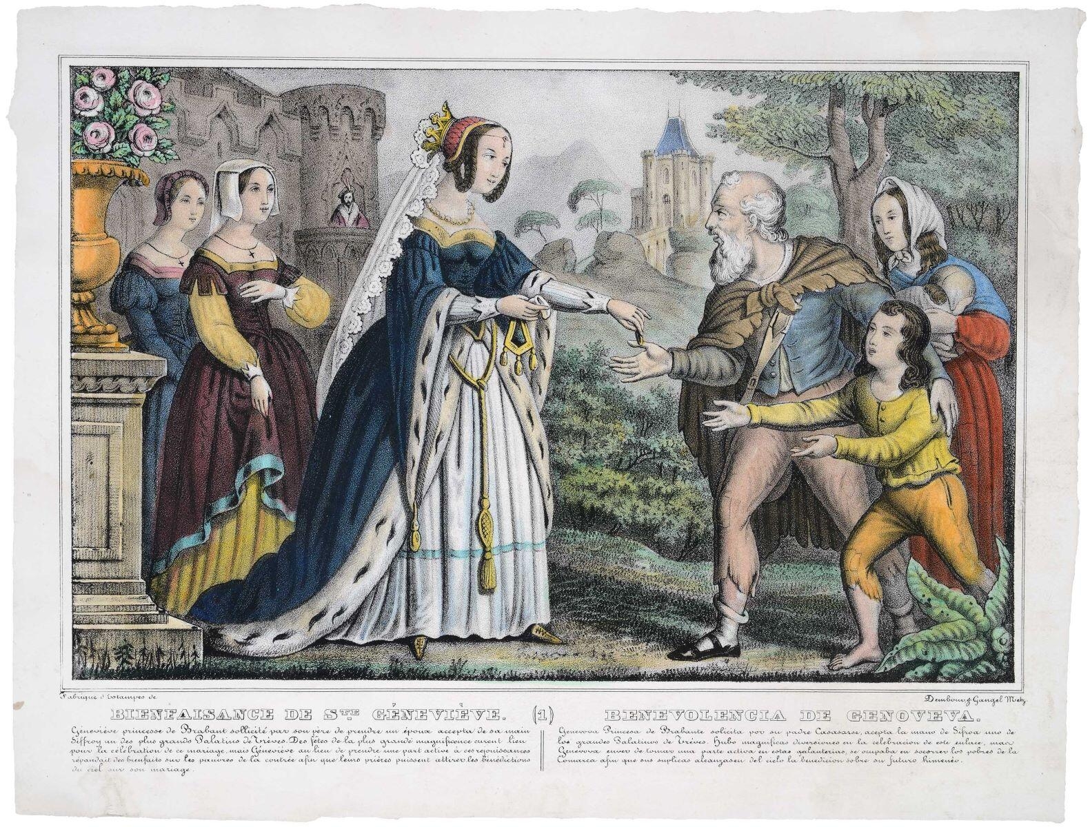 BIENFAISANCE DE STE. GÉNEVIÈVE. (titre inscrit, fr., esp.)